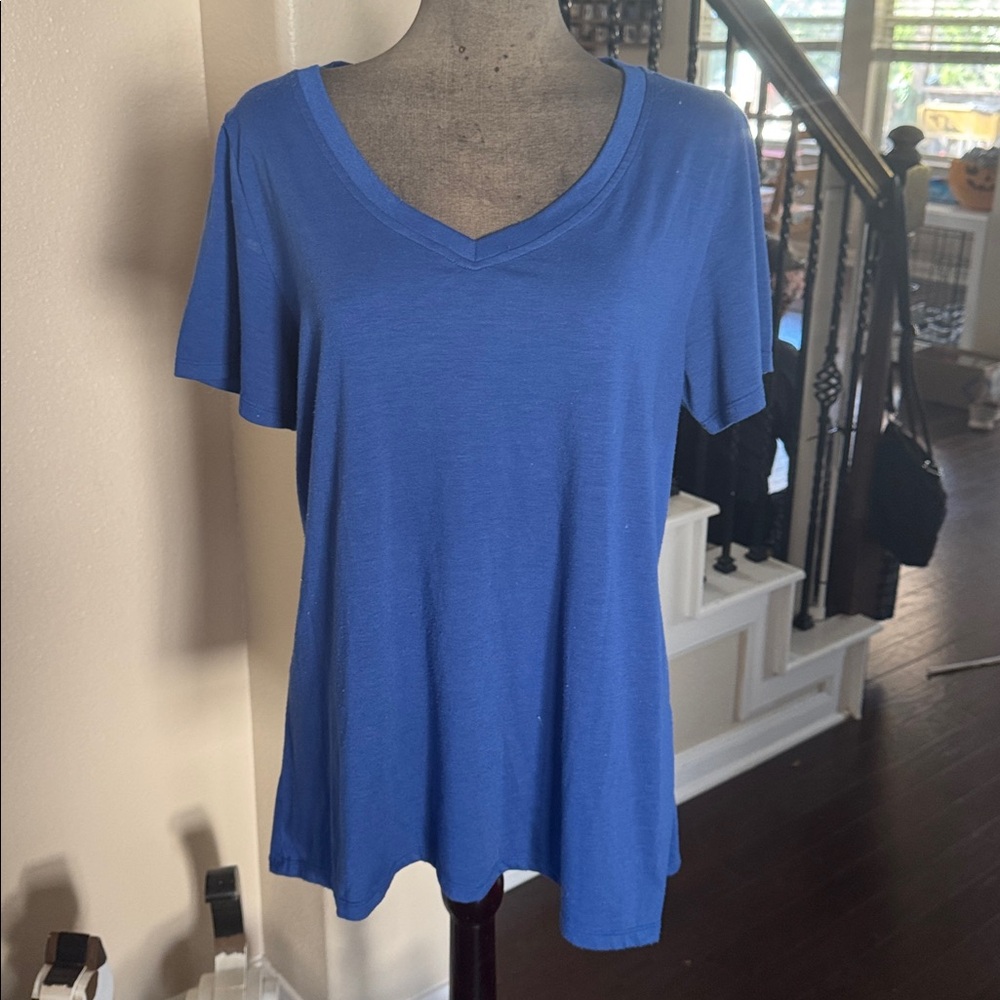 LuLaRoe blue v-neck Top